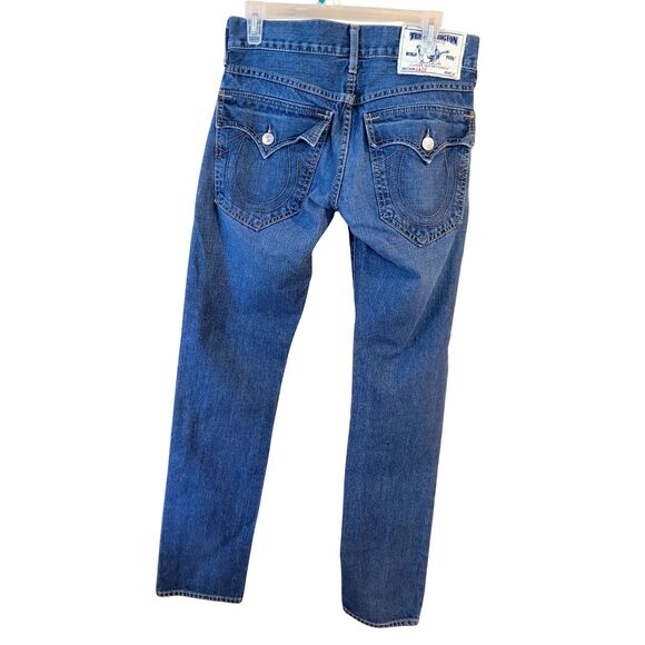 True Religion Blue 5-pocket Jeans 28 Button Fly Vintage Pockets with flaps - Picture 5 of 5